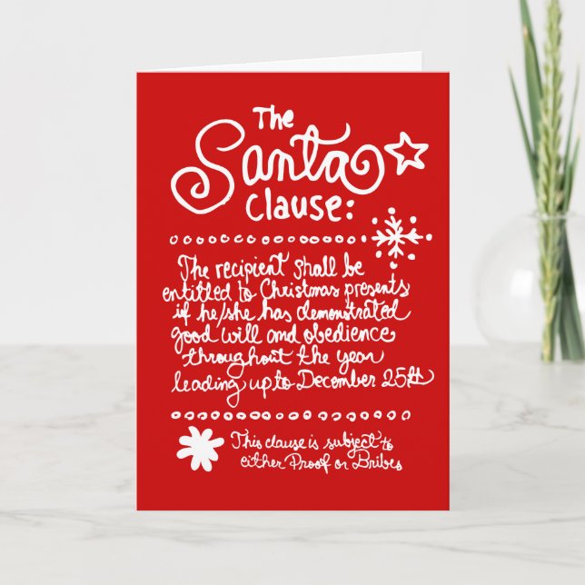 Cartes Pour Fêtes Annuelles Le rouge du Père noël (Devant)