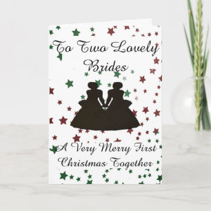 Cartes Pour Fêtes Annuelles Le rouge &Green Noël d'homosexuel de silhouette de