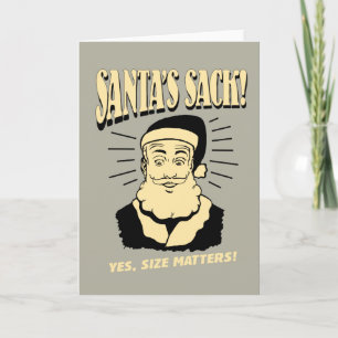 Cartes Pour Fêtes Annuelles Le sac de Père Noël : Oui, sujets de taille