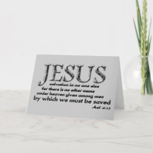 Cartes Pour Fêtes Annuelles Le salut à JÉSUS seul