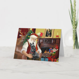 Cartes Pour Fêtes Annuelles Le Scottish Terrier du Père Noël