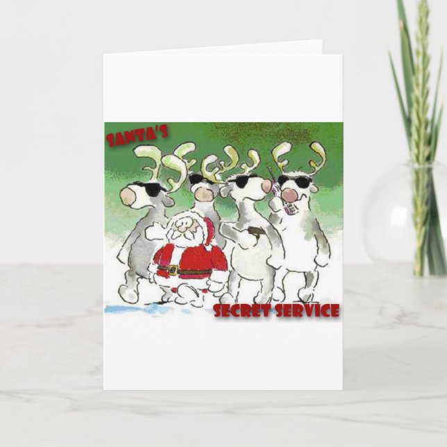 Cartes Pour Fêtes Annuelles Le service secret de Père Noël (Devant)