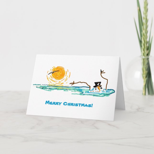 Cartes Pour Fêtes Annuelles Le Snowman de Floride (Devant)
