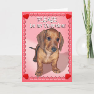 Cartes Pour Fêtes Annuelles Le souhait d'un chiot de teckel pour le jour de