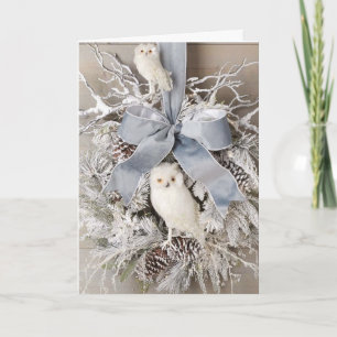 CARTES POUR FÊTES ANNUELLES **LE TEMPS DE CÉLÉBRER** DIT OWL COUPLE NOËL