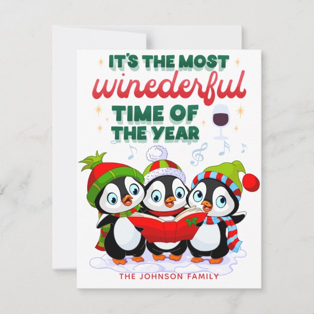 Cartes Pour Fêtes Annuelles Le Temps le plus merveilleux de l'année (Devant)