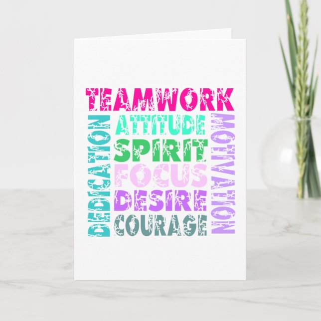 Cartes Pour Fêtes Annuelles Le travail d'équipe de VolleyChick (Devant)