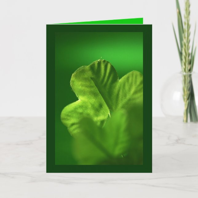 Cartes Pour Fêtes Annuelles Le trèfle vert (Devant)
