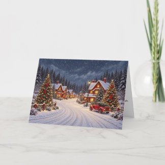 Cartes Pour Fêtes Annuelles Le Village Où Noël Vit