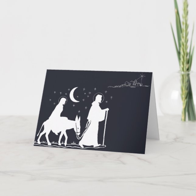 Cartes Pour Fêtes Annuelles Le voyage vers Bethlehem (Devant)