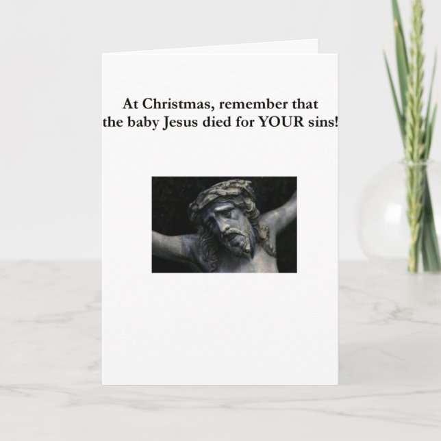 Cartes Pour Fêtes Annuelles Le vrai sens de Noël (Devant)