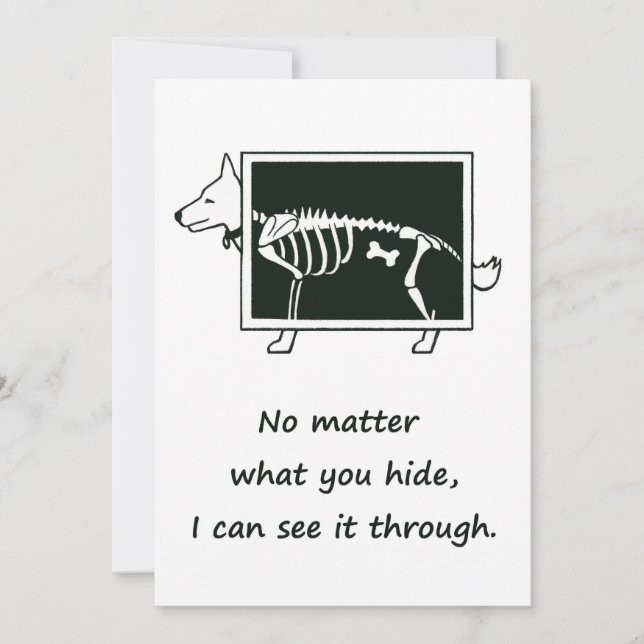 Cartes Pour Fêtes Annuelles Le X-Ray du chien (Devant)