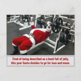 Cartes Pour Fêtes Annuelles Lean et Mean Père Noël - Fausse blague de Noël