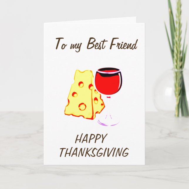 CARTES POUR FÊTES ANNUELLES LEAVES OF LOVE AT THANKSGIVIVIVING ***BEST FRIEND* (Devant)