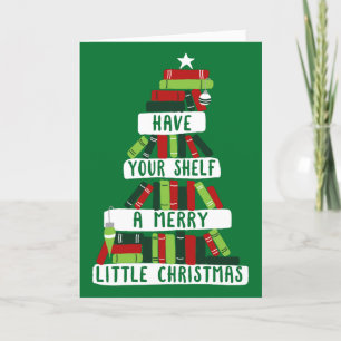 Cartes Pour Fêtes Annuelles Lecteurs et amateurs de livres Arbre de Noël