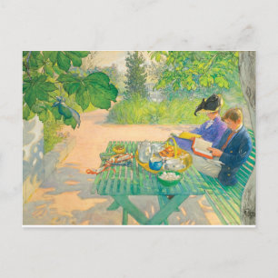 Cartes Pour Fêtes Annuelles Lecture de vacances par Carl Larsson
