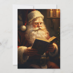 Cartes Pour Fêtes Annuelles Lecture vintage du Père Noël