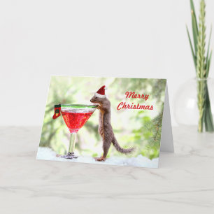 Cartes Pour Fêtes Annuelles L'écureuil de Noël à Happy Hour