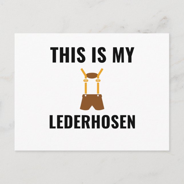 Cartes Pour Fêtes Annuelles Lederhosen (Devant)