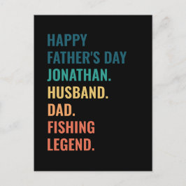 Cartes Pour Fêtes Annuelles Légende de pêche Fête des pères personnalisée pour