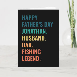 Cartes Pour Fêtes Annuelles Légende de pêche personnalisée Mari Fête des Pères
