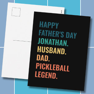 Cartes Pour Fêtes Annuelles Légende du Pickleball Fête des Pères Personnalisée
