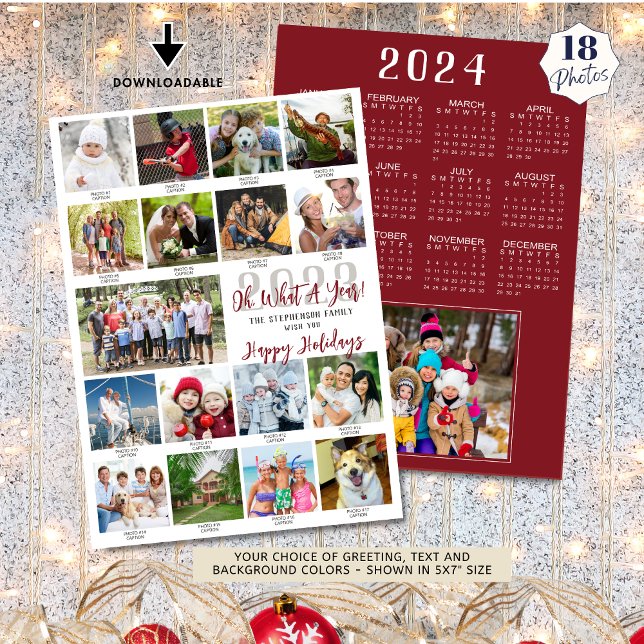 Cartes Pour Fêtes Annuelles Légendes de collage de photos d'une année incroyab (Créateur téléchargé)