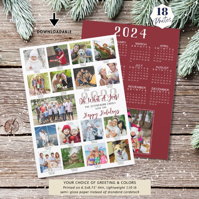 Cartes Pour Fêtes Annuelles Légendes de photos d'une année incroyable Calendri (Créateur téléchargé)