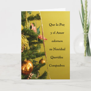 Cartes Pour Fêtes Annuelles L'EL Amor de Que La Paz y adornen le su Navidad