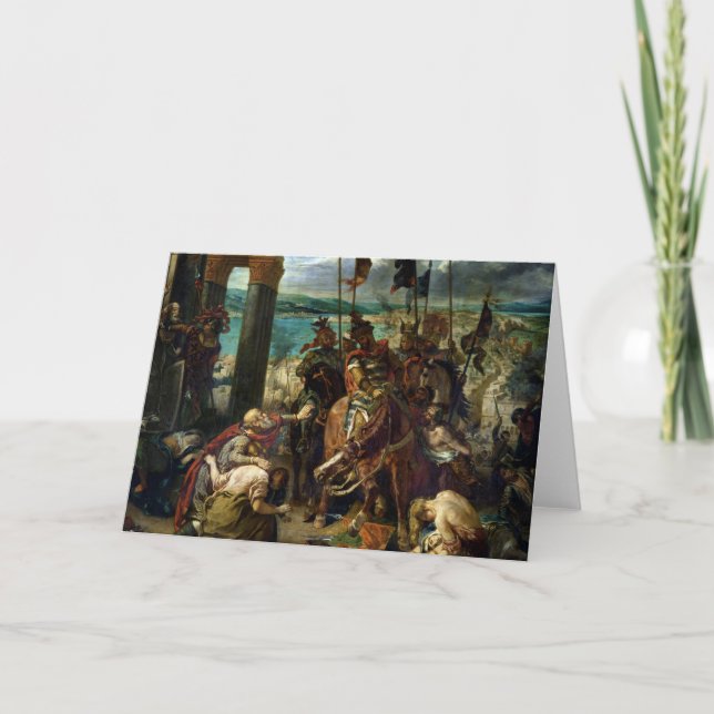 Cartes Pour Fêtes Annuelles L'entrée des croisés dans Constantinople (Devant)