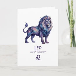 Cartes Pour Fêtes Annuelles Leo Birthday Card