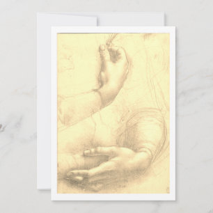 Cartes Pour Fêtes Annuelles Léonard de Vinci, Étude des mains d'une femme