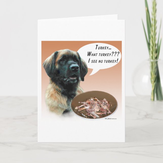 Cartes Pour Fêtes Annuelles Leonberger Turquie (Devant)