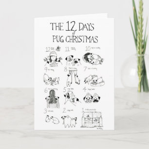 Cartes Pour Fêtes Annuelles Les 12 jours de Noël de carlin