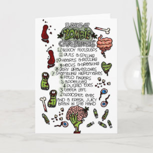 Cartes Pour Fêtes Annuelles Les 12 jours de Noël de zombi