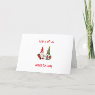 CARTES POUR FÊTES ANNUELLES LES 2 D'ENTRE NOUS VEULENT DIRE MERRY NOËL