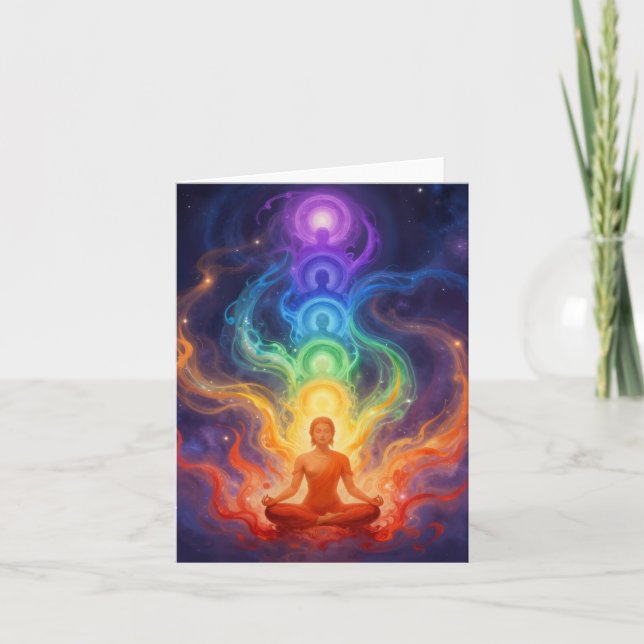 Cartes Pour Fêtes Annuelles Les 7 Chakras (Devant)