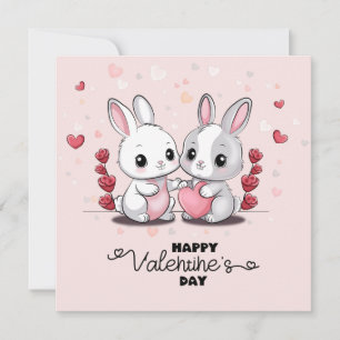 Cartes Pour Fêtes Annuelles Les amateurs de lapin en caricature adorent les co