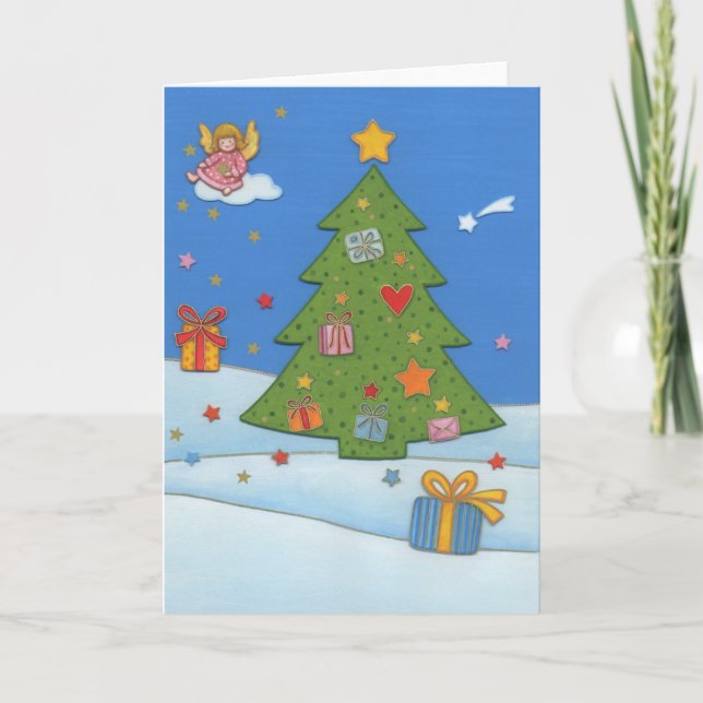 Cartes Pour Fêtes Annuelles Les Anges de Noël (Devant)