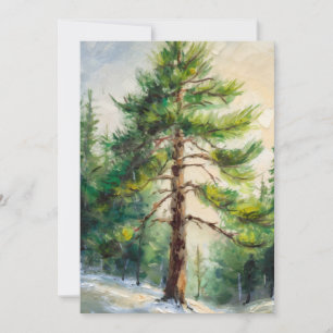 Cartes Pour Fêtes Annuelles Les Arbres Verts Et La Nature