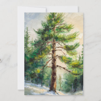 Cartes Pour Fêtes Annuelles Les Arbres Verts Et La Nature