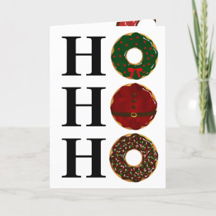 Cartes Pour Fêtes Annuelles Les beignets de Noël Ho Ho Ho tendance