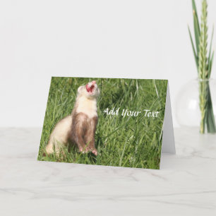 Cartes Pour Fêtes Annuelles Les bordures sont mignonnes. Furry Ferrets\
