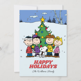 Cartes Pour Fêtes Annuelles Les cacahuètes Joyeuses Fêtes   Ajouter votre phot