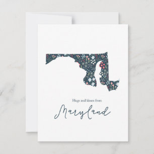 Cartes Pour Fêtes Annuelles Les câlins et les baisers du Maryland