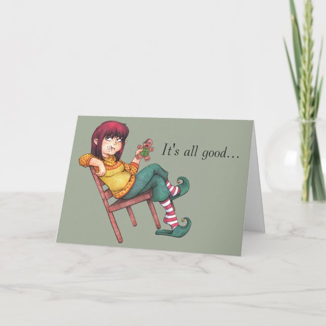 Cartes Pour Fêtes Annuelles Les calories de Noël ne comptent pas (Devant)