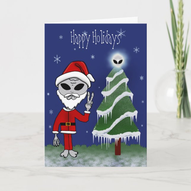 Cartes Pour Fêtes Annuelles Les Cards de Santa Holiday (Devant)
