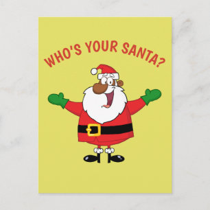 Cartes Pour Fêtes Annuelles Les caricatures de Père Noël d'Afrique et d'Amériq