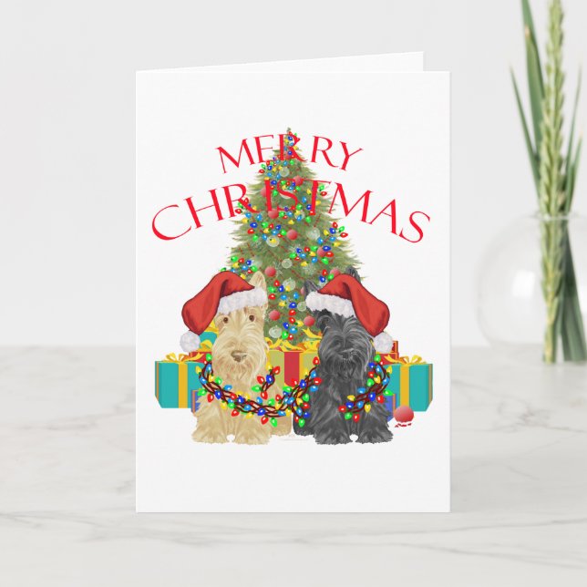 Cartes Pour Fêtes Annuelles Les Casques de Santa (Devant)