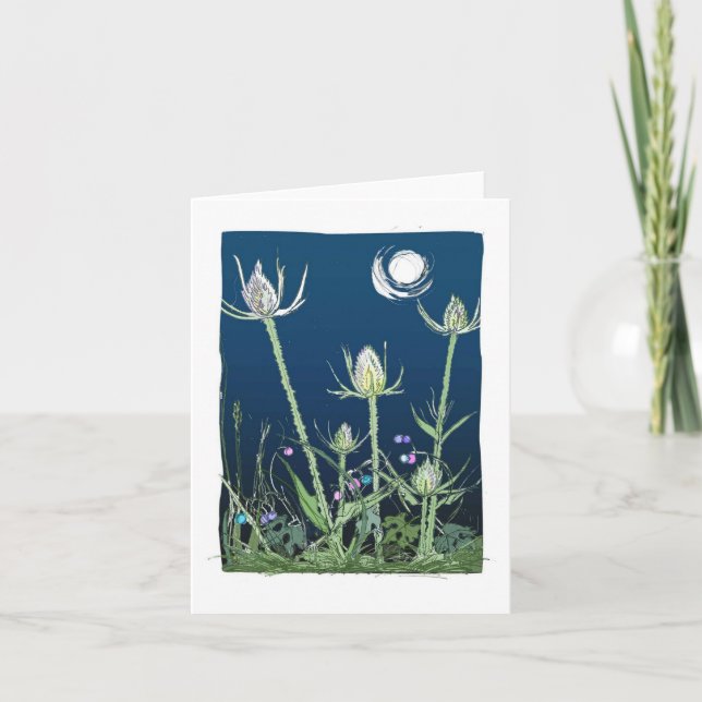Cartes Pour Fêtes Annuelles Les chevalets et la lune (Devant)